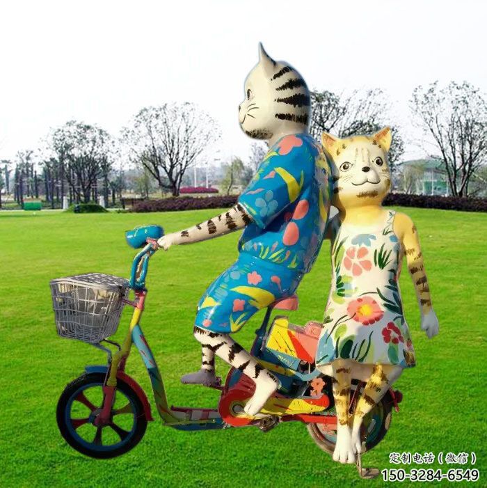 庭院小猫雕塑,动物小品,卡通工艺 庭院小猫雕塑,动物小品,卡通工艺
