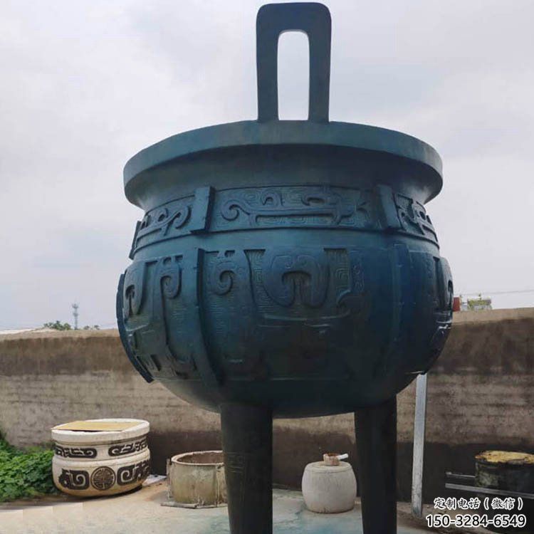 圆鼎雕塑,铜器景观雕塑,铸铜工艺 圆鼎雕塑,铜器景观雕塑,铸铜工艺