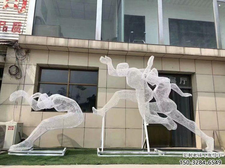 镂空运动员雕塑生产,广场雕塑,铁艺体育人物雕塑展品 镂空运动员雕塑生产,广场雕塑,铁艺体育人物雕塑展品