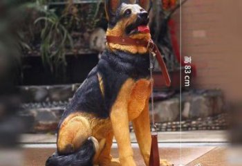 彩绘哈巴狗雕塑 仿真犬类雕塑 步行街摆件