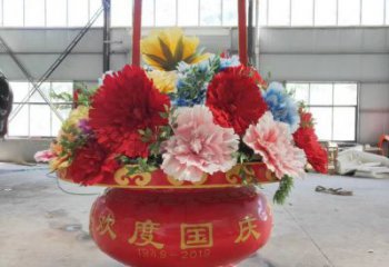 室内花篮雕塑，拉丝景观雕塑，抽象效果