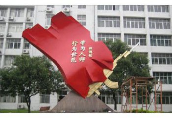 城市国旗雕塑，烤漆党建雕塑，古铜效果