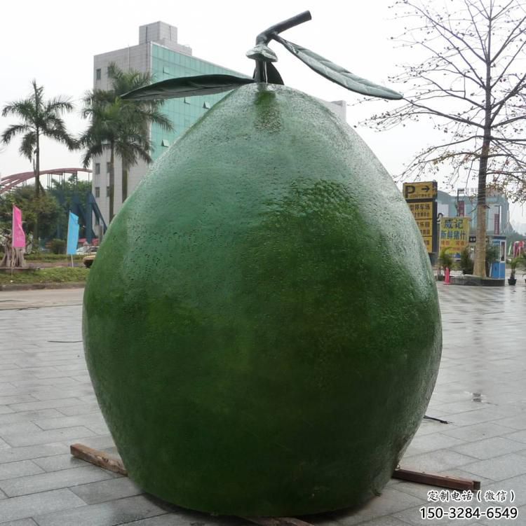 室内柚子雕塑 仿真景观水果雕塑 大型果蔬雕塑