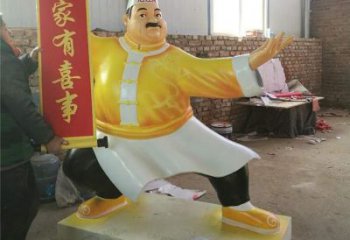 商业街厨师雕塑 烤漆卡通雕塑 彩绘动漫雕塑