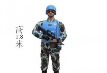 景观武警雕塑 黄铜警察雕塑 商业街战士雕塑