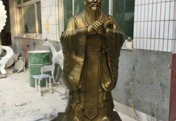 广场孔子雕塑 抽象景观名人雕塑 烤漆古代雕塑