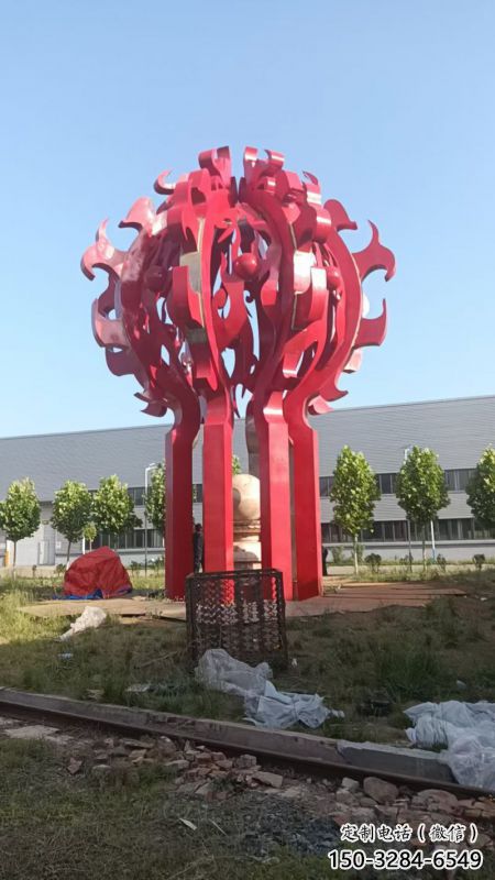 火球雕塑，精神堡垒火球雕塑落地展示