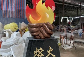 大门口火苗雕塑