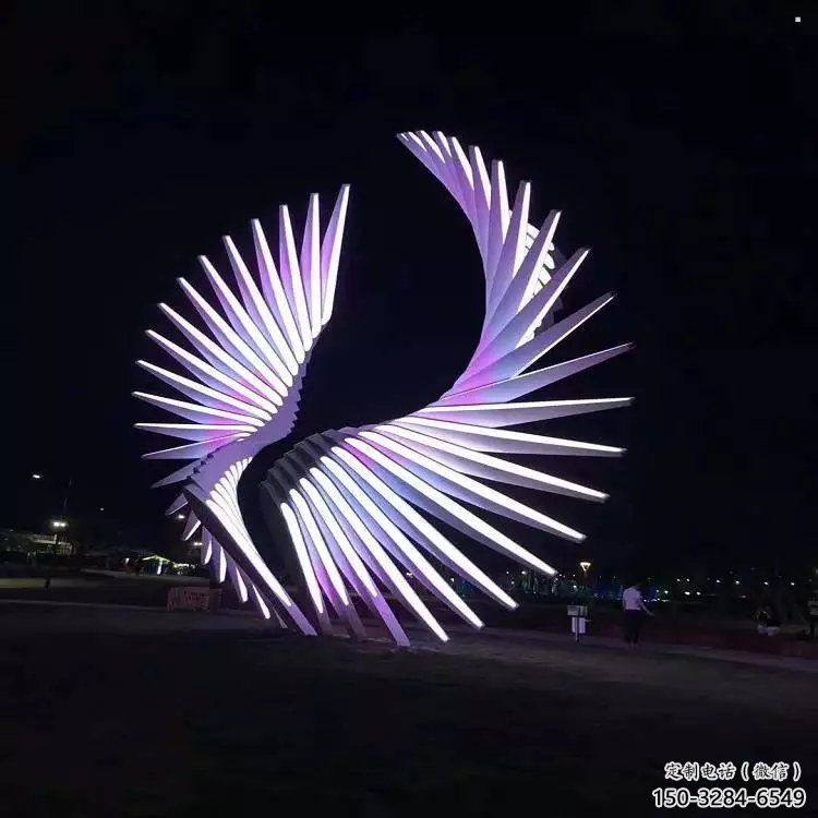天使之翼雕塑制造商，城市雕塑，公园广场翅膀雕塑观赏型