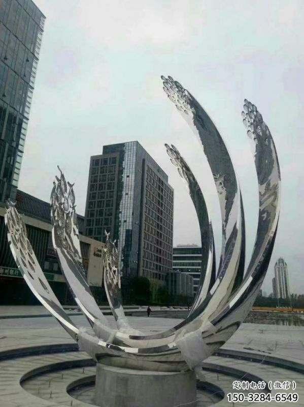 仓山地面喷泉雕塑小品，圆环结构概念，旱地水景喷泉体系
