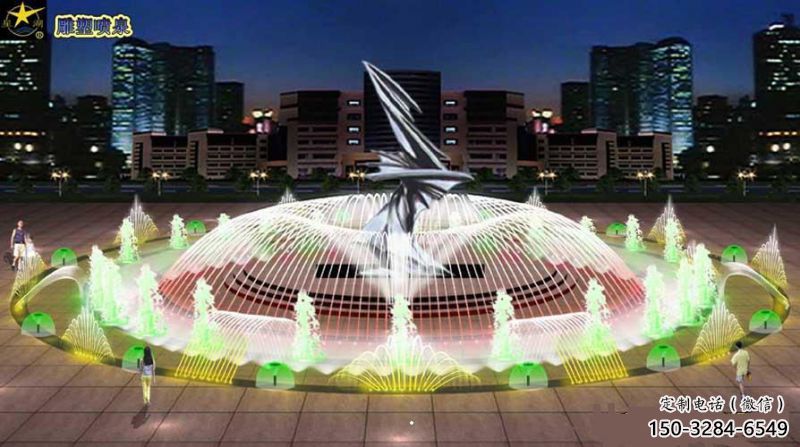 花溪水景摇摆喷泉雕塑，循环喷水模式喷泉雕塑加工