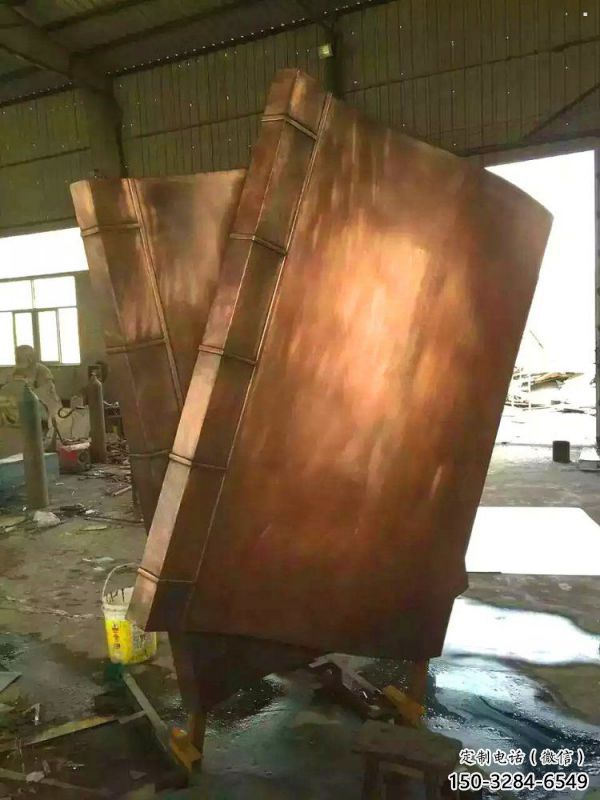 沈阳铸铜书籍供应，街景小品，铜书籍雕塑厂家优价