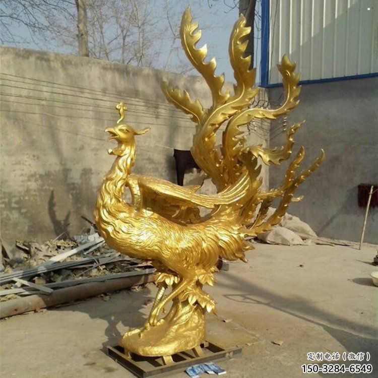 喀什凤凰雕塑厂家，锻造工艺，铜凤凰雕塑厂家承接